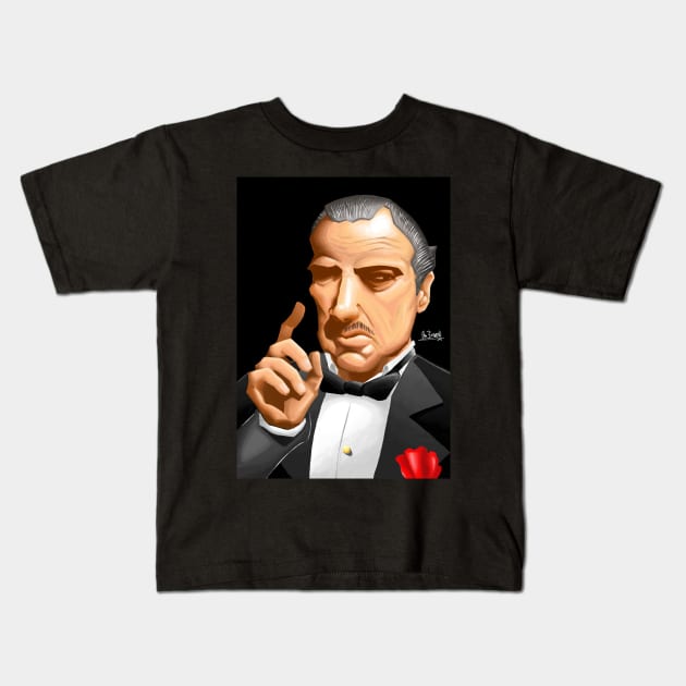 The Godfather - Don Corleone Kids T-Shirt by Glen Bosiwang Pop Culture Bonanza!